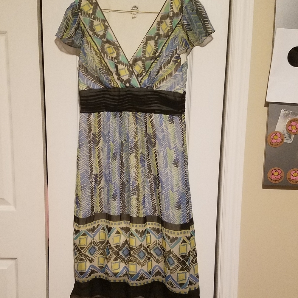 Sangria Sleeveless V-neck Dress (B3)